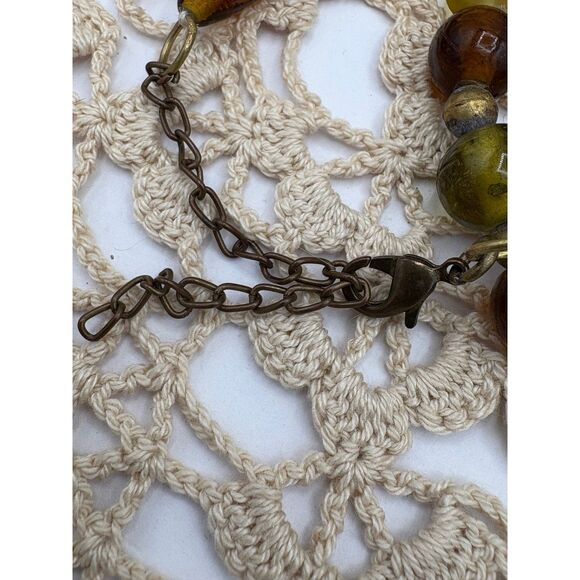 Gorgeous Vintage MCM Double Strand Art Glass Necklace - Picture 5 of 11